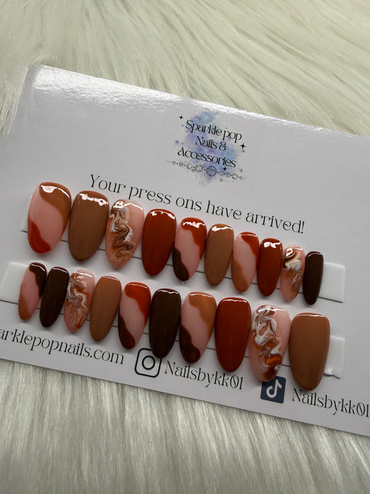 Autumnal marble set